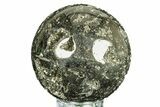 Polished Pyrite Sphere - Peru #264447-1